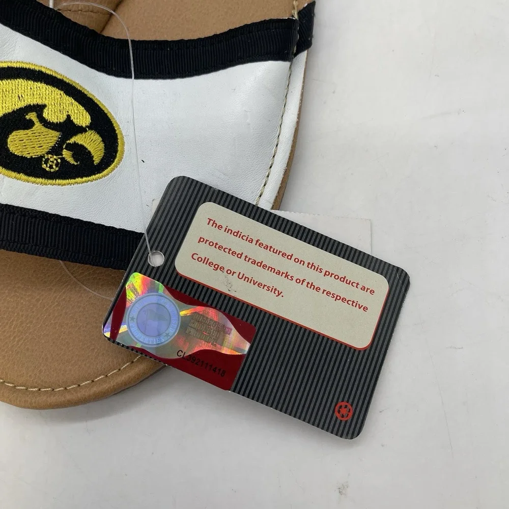 University of Iowa Hawkeyes Slides Womens 7 ISlide Primary Adjustable Sandals